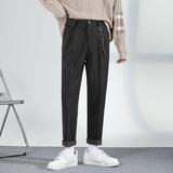 2025秋冬新款轻熟风英伦修身小脚裤毛呢休闲裤男西裤A202K1908P60，男装西裤，星座1311（原A202）