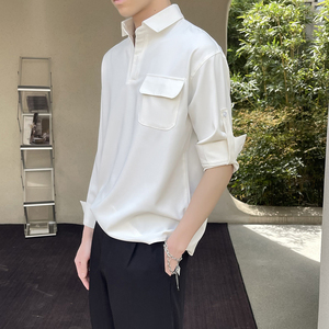 春夏新款可调节长袖衬衫轻熟风简约上衣A202CS303P65图片