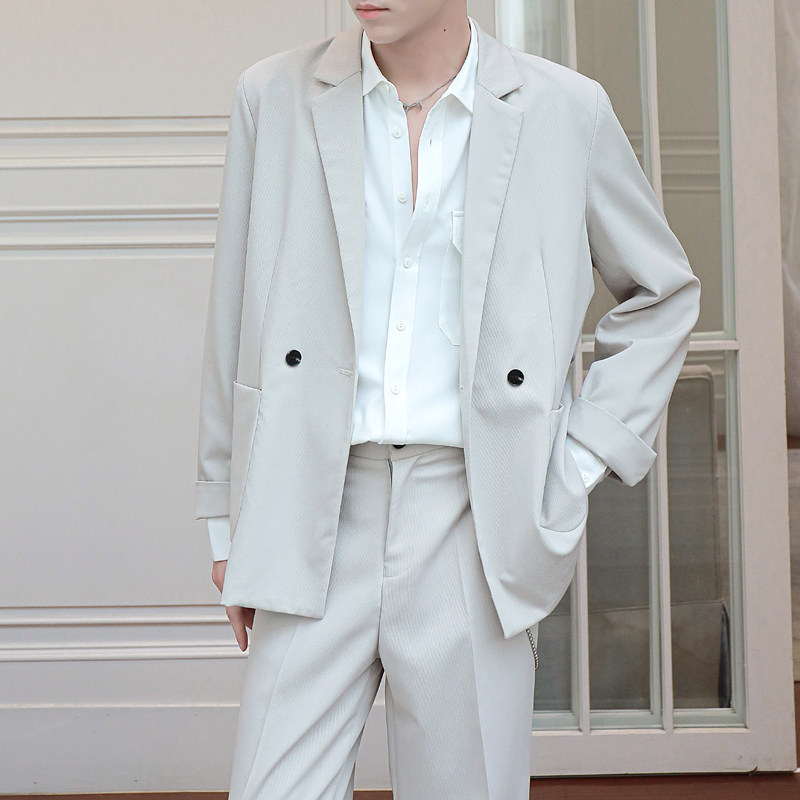 2025秋冬新款轻熟风西服痞帅单西宽松高品质小西装A202XZ108P135，男装西服套装，星座1311（原A202）