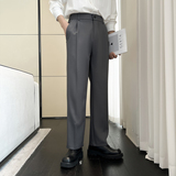 2025秋冬新款男小直筒休闲长裤显瘦裤垂感轻熟风西裤A202K632P65，男装西裤，星座1311（原A202）