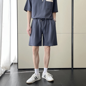 夏季高品质男士五分裤宽松直筒潮流松紧短裤潮A202DK2018P50图片