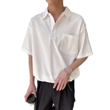2025夏季男新款英伦轻奢短袖polo衫衬衫下摆收腰简约A202CS205P60，男装T恤，星座1311（原A202）