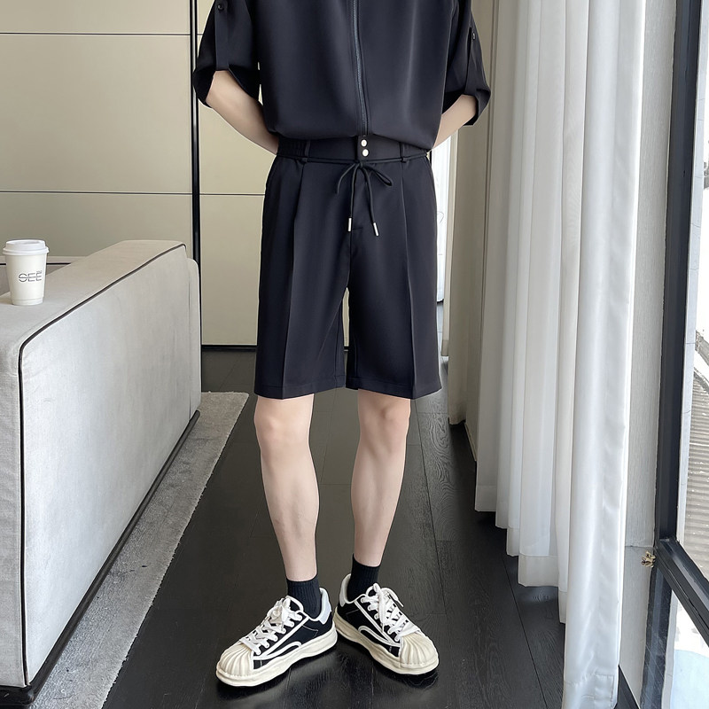2025男士夏季薄松紧短款西裤冰丝休闲五分裤直筒短裤A202DK31P50,男装西裤,星座1311（原A202）