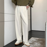 2025轻熟风宽松腰带装饰休闲长裤小直筒男裤子A202K0030P65，男装休闲裤，星座1311（原A202）