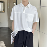 2025夏季新款宽松轻奢百搭男士短袖Polo衫落肩上衣潮A202T2010P55，男装T恤，星座1311（原A202）