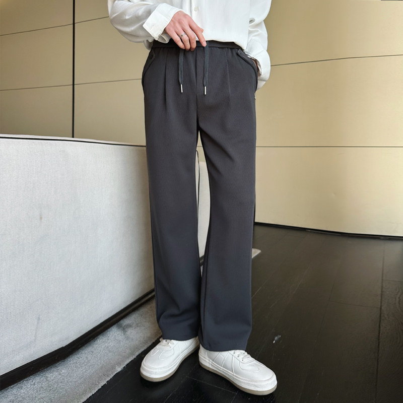 2025春夏新款男士松紧宽松直筒运动休闲长裤卫裤A202K2230P60图片