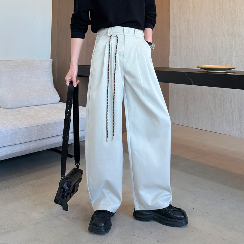 2026春夏新款男士老钱简约阔腿直筒长裤高街休闲裤1311K590P70，男装休闲裤，星座1311（原A202）
