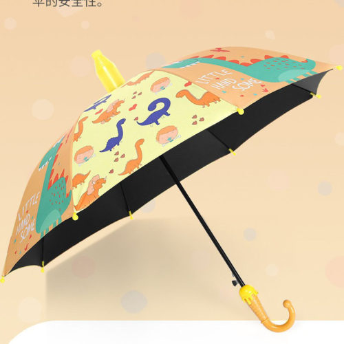可爱卡通！汽车恐龙儿童黑胶防晒遮阳晴雨伞学生儿童自动开防水套