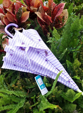 梦幻马戏团骑车的小熊紫色系半自动长柄女生日单雨伞限定孤品