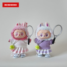 我爱运动！labubu搪胶娃衣网球套装衣服拉布布第三代站立玩偶挂件