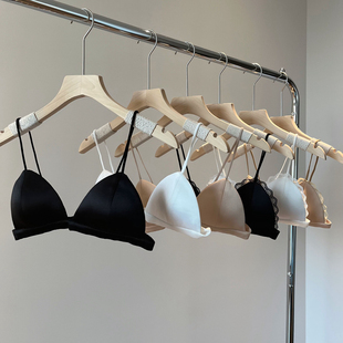 三角杯胸罩舒适 细带文胸无钢圈小胸聚拢薄款 简约款 美背内衣女夏季