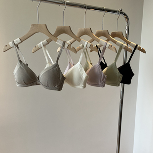 桑蚕丝法式 三角杯内衣女无钢圈少女小胸聚拢抗菌平胸文胸薄款