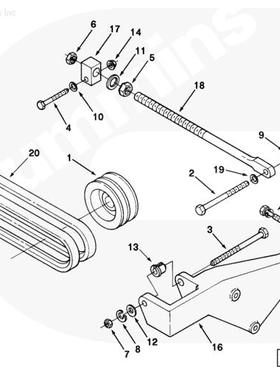 绿地LSV160垂直振动压路机CUMMINS皮带3040324 3807198 202048