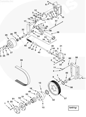 鼎盛重工TY280履带推土机康明斯配件皮带3090138零件
