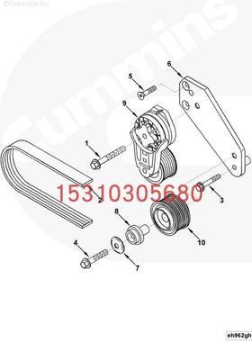 常林公司YZ15HD(K)全液压振动压路机CUMMINS皮带162151 178708