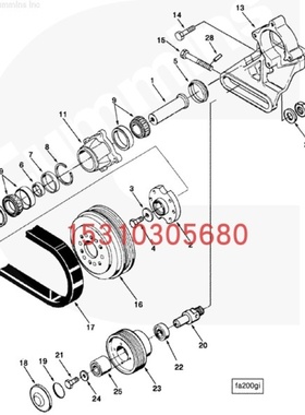 山推SR13D-4双钢轮压路机康明斯配件皮带5256775 3972377零件