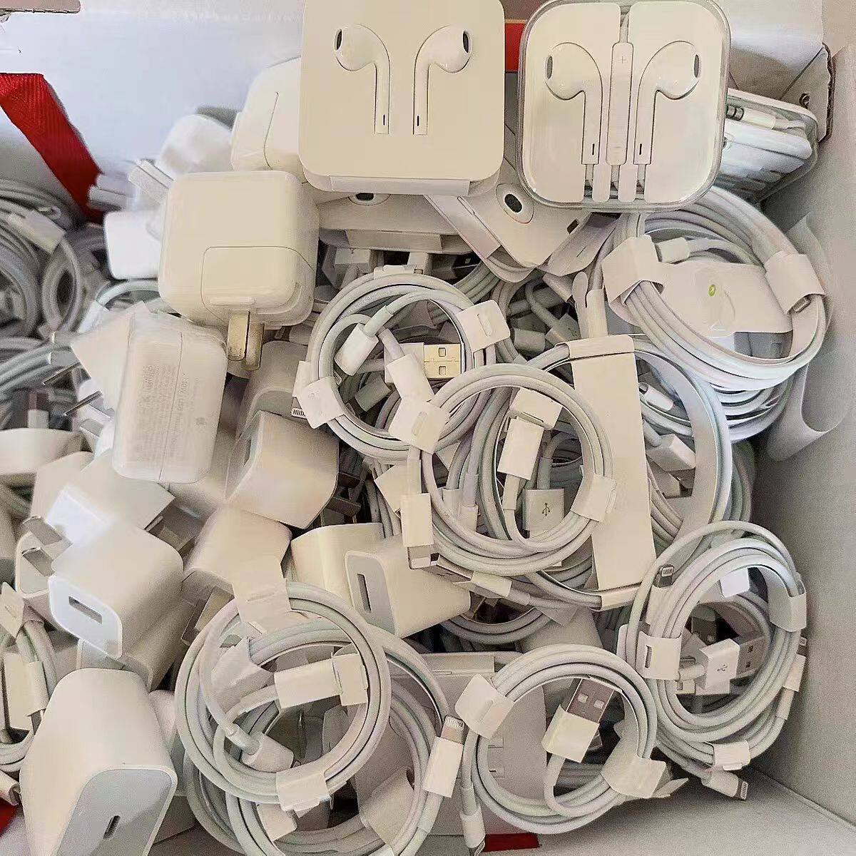 拆机适用苹果XS 7 8P xr 14 13 11 12pro max充电数据线 原装耳机