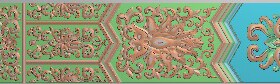 梁侧板洋花东阳木雕古建构件装修扫描精雕图