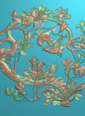 家具精雕图扫描图精品书柜