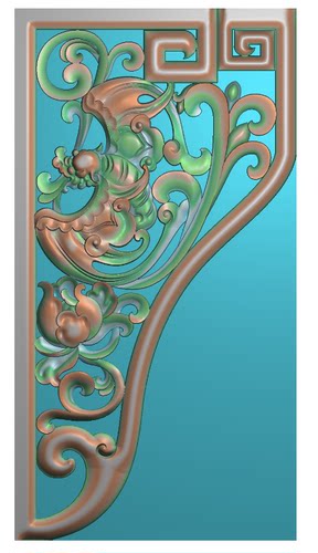 家具精雕图丽江南餐椅扫描图精品蝙蝠