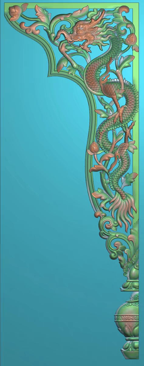 精雕图浮雕 佛龛窗花 龙挂落动物灰度图东阳木雕工艺品挂件挂屏