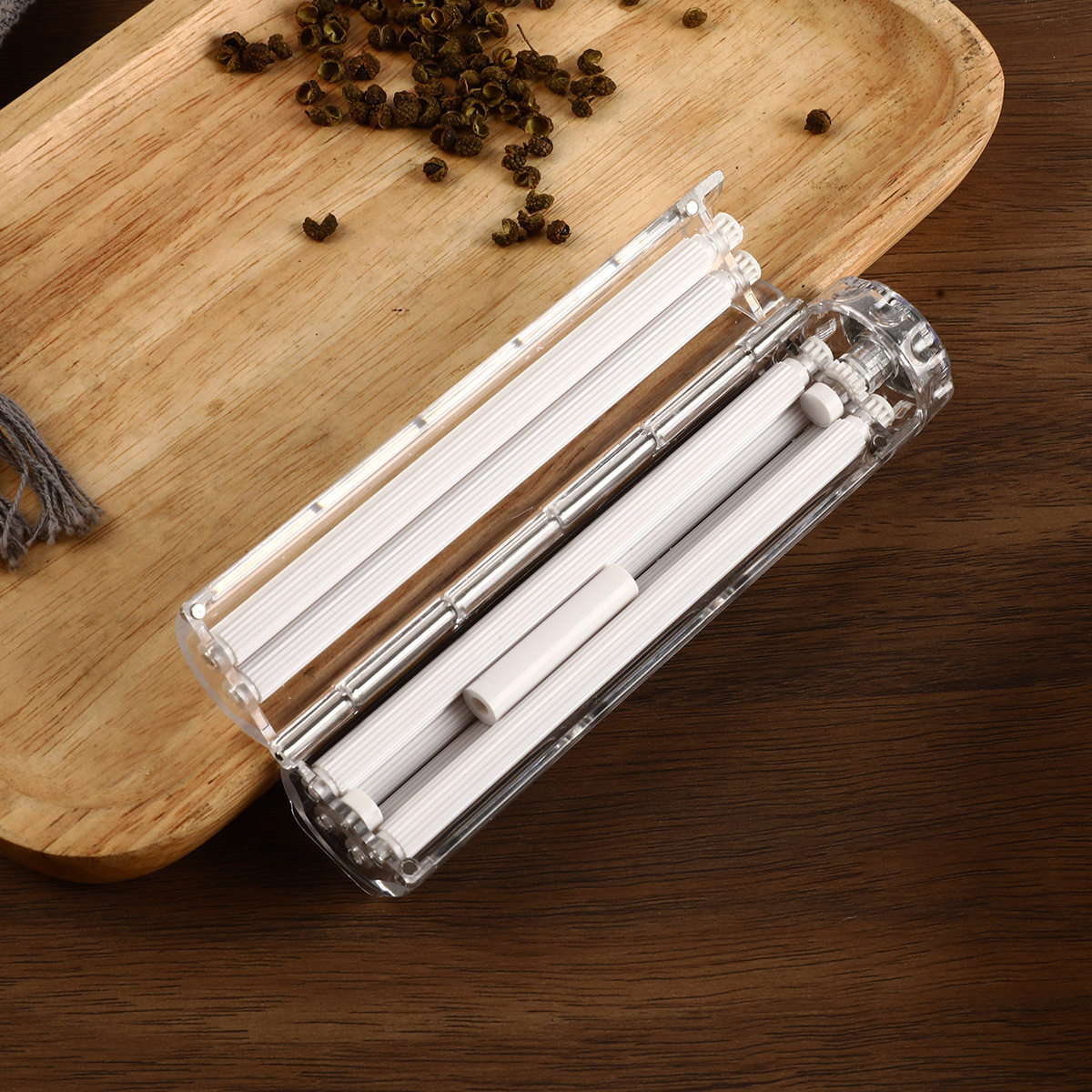 卷粗支8MM长度75/79/110mm透明塑料手动卷烟器旋转卷烟机家用DIY
