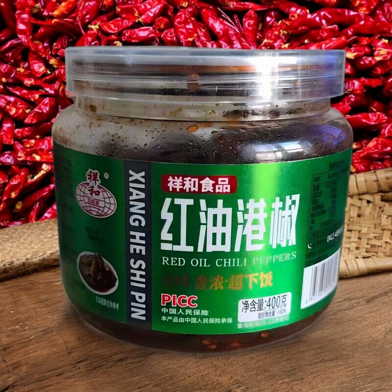 祥和400g红油港椒香辣芥条芥菜丝咸菜风味独特美味香浓超下饭