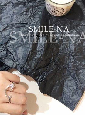 韩国进口925锆石开口戒指纯银