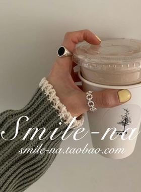 东大门设计师款纯银圆圈拼接戒指