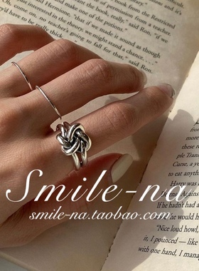 韩国进口925纯银打结设计交叉