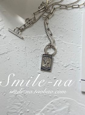 韩国进口925纯银ot扣女王挂坠