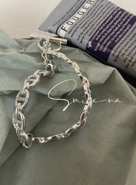 韩国猪鼻子手镯925时尚女