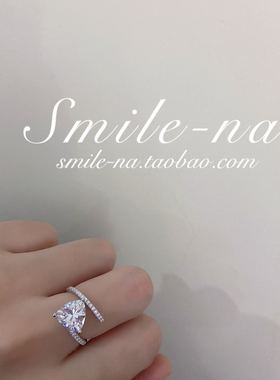 韩国设计师款镶嵌锆石水晶钻戒指