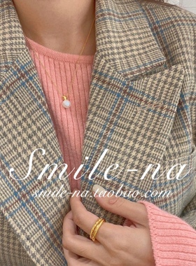 韩国925纯银小众珍珠锁骨链