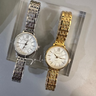 韩国进口staccato简约刻度款优雅大气淑女钢带手表 罗马字手环