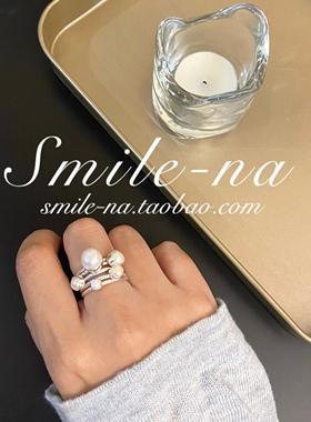 韩国进口小众设计925女多层珍珠