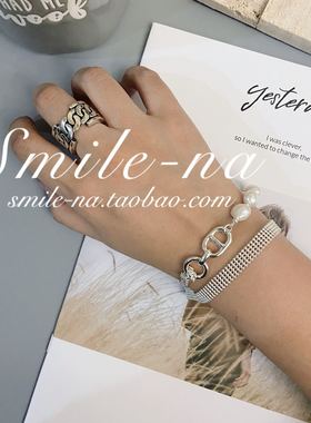 韩国进口纯银设计师款天然珍珠