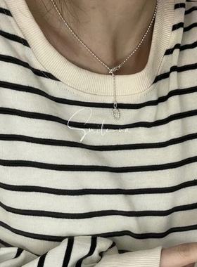 小众韩国字母925纯银项链