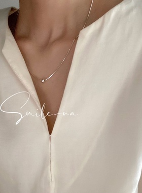 韩国锁骨链蛇骨项链925