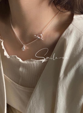 项链珍珠韩国925纯银法式