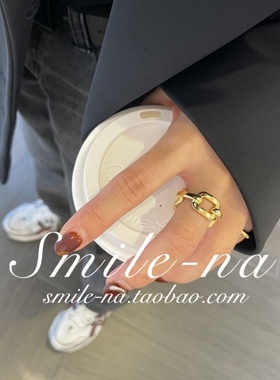 韩国进口925纯银厚实拼接戒指