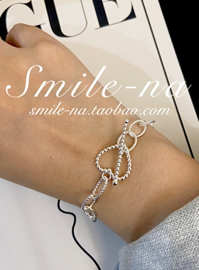 韩国进口925纯银镂空麻花别针