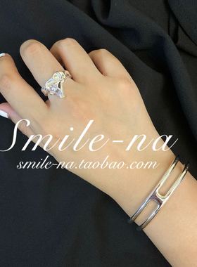 韩国进口纯银设计师小众款风手环