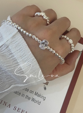 韩国重工手链拼接925纯银