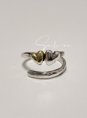 925纯银指环纯手工韩国爱心