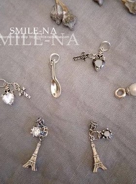 韩国小勺子吊坠皇冠锆石爱心项链