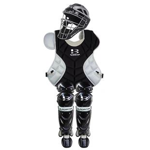 台湾Brett布瑞特 成人棒球垒球捕手护具 头盔 面罩 护胸 护膝 黑