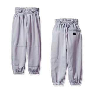 美版抽绳少年儿童薄款收口补强棒球裤垒球裤子七分九分白色灰色黑