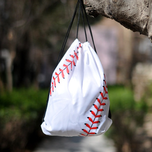 BF棒球主题涤纶束口包棒球手套棒球服棒球裤棒球鞋装备包体育运动