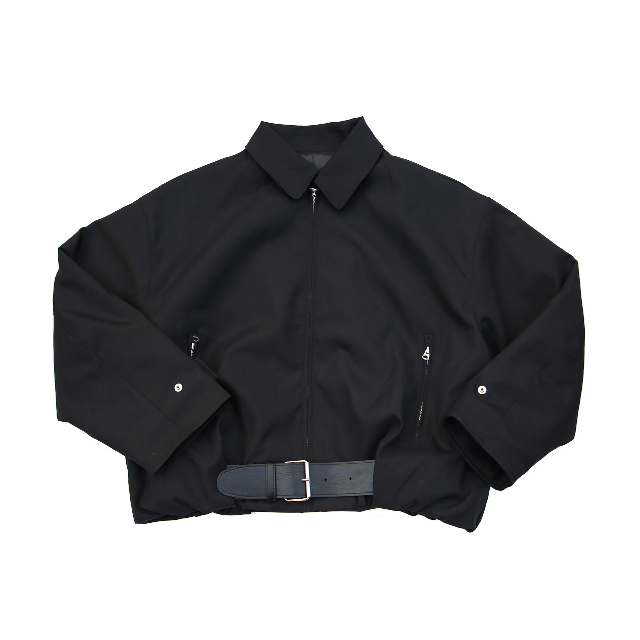 SOUTHPAW+1男装秋冬新品青年日常通勤简约加棉蝙蝠袖翻领外套夹克